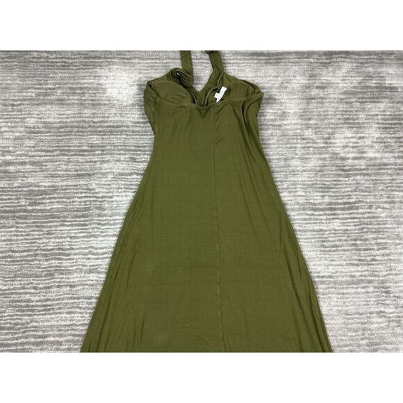 Spense Dress Womens Medium Green Maxi Halter Retro Vibes - Picture 8 of 12